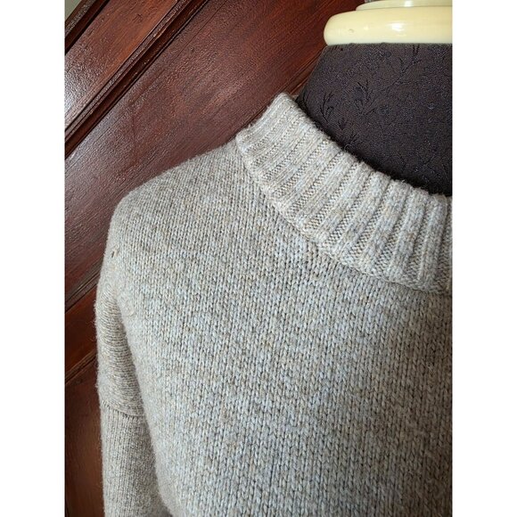 H&M Womens Oversized Knit Sweater Dress XL Gray Acrylic Wool Blend - Picture 2 of 8